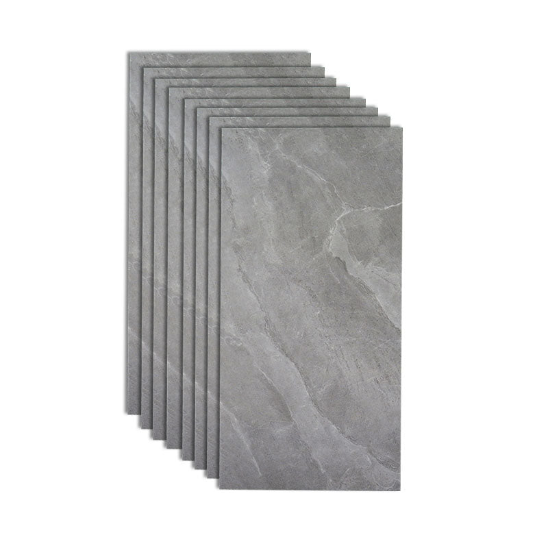 Gray Matte Singular Tile Marble Appearance Straight Edge Rectangular Floor Tile Smoke Gray Clearhalo 'Floor Tiles & Wall Tiles' 'floor_tiles_wall_tiles' 'Flooring 'Home Improvement' 'home_improvement' 'home_improvement_floor_tiles_wall_tiles' Walls and Ceiling' 7148114