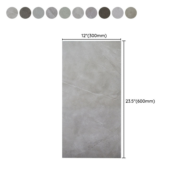 Gray Matte Singular Tile Marble Appearance Straight Edge Rectangular Floor Tile Clearhalo 'Floor Tiles & Wall Tiles' 'floor_tiles_wall_tiles' 'Flooring 'Home Improvement' 'home_improvement' 'home_improvement_floor_tiles_wall_tiles' Walls and Ceiling' 7148121