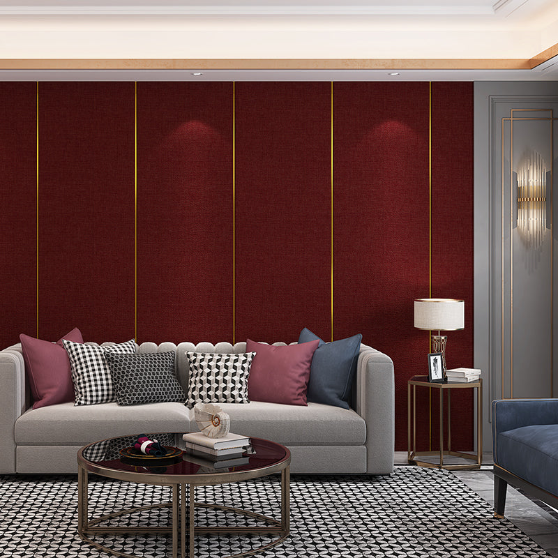 Modern Wall Panel 3D Embossed Waterproof Peel and Stick Wall Tile for Living Room Burgundy Clearhalo 'Flooring 'Home Improvement' 'home_improvement' 'home_improvement_wall_paneling' 'Wall Paneling' 'wall_paneling' 'Walls & Ceilings' Walls and Ceiling' 7148173