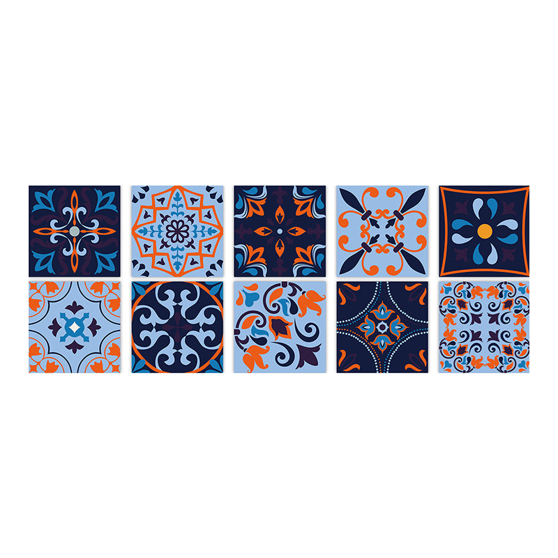Square Peel & Stick Mosaic Tile PVC Waterproof Mosaic Tile Wallpaper Blue 10-Piece Set Clearhalo 'Flooring 'Home Improvement' 'home_improvement' 'home_improvement_peel_stick_blacksplash' 'Peel & Stick Backsplash Tile' 'peel_stick_blacksplash' 'Walls & Ceilings' Walls and Ceiling' 7148481