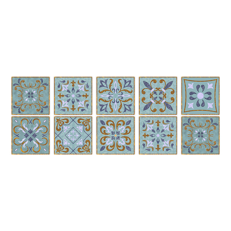 Square Peel & Stick Mosaic Tile PVC Waterproof Mosaic Tile Wallpaper Light Blue 10-Piece Set Clearhalo 'Flooring 'Home Improvement' 'home_improvement' 'home_improvement_peel_stick_blacksplash' 'Peel & Stick Backsplash Tile' 'peel_stick_blacksplash' 'Walls & Ceilings' Walls and Ceiling' 7148483