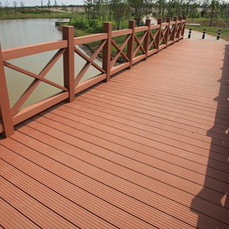 Medium Wood Engineered Hardwood Flooring Waterproof Click-Locking for Patio Garden Clearhalo 'Flooring 'Hardwood Flooring' 'hardwood_flooring' 'Home Improvement' 'home_improvement' 'home_improvement_hardwood_flooring' Walls and Ceiling' 7148663