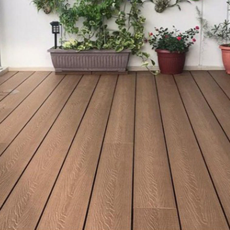 Waterproof Engineered Hardwood Flooring Medium Wood Click-Locking for Patio Garden Clearhalo 'Flooring 'Hardwood Flooring' 'hardwood_flooring' 'Home Improvement' 'home_improvement' 'home_improvement_hardwood_flooring' Walls and Ceiling' 7148665