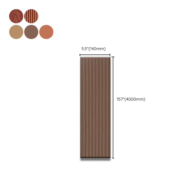 Waterproof Engineered Hardwood Flooring Medium Wood Click-Locking for Patio Garden Clearhalo 'Flooring 'Hardwood Flooring' 'hardwood_flooring' 'Home Improvement' 'home_improvement' 'home_improvement_hardwood_flooring' Walls and Ceiling' 7148674