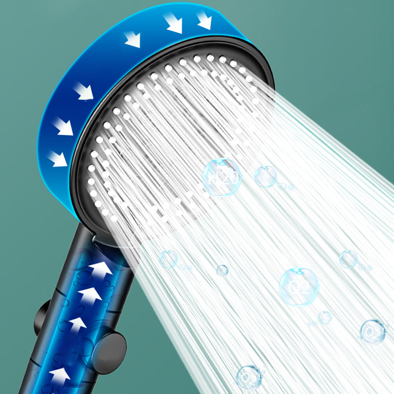 Modern 6 Setting Shower Head Adjustable Spray Pattern Matte Black Round Shower Head Clearhalo 'Bathroom Remodel & Bathroom Fixtures' 'Home Improvement' 'home_improvement' 'home_improvement_shower_heads' 'Shower Heads' 'shower_heads' 'Showers & Bathtubs Plumbing' 'Showers & Bathtubs' 7149279