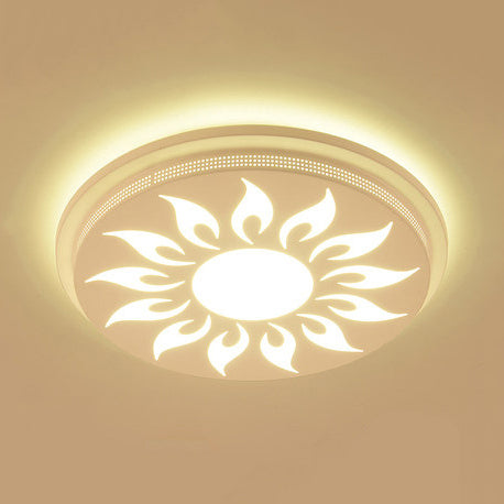 Acrylic Flower LED Flushmount Light Modern Pretty Ceiling Light in White for Dining Room Bedroom White D Clearhalo 'Ceiling Lights' 'Close To Ceiling Lights' 'Close to ceiling' 'Flush mount' Lighting' 71494