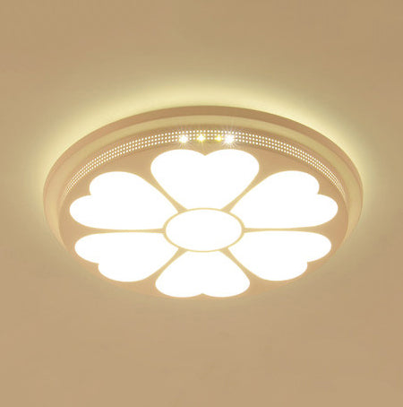 Acrylic Flower LED Flushmount Light Modern Pretty Ceiling Light in White for Dining Room Bedroom White F Clearhalo 'Ceiling Lights' 'Close To Ceiling Lights' 'Close to ceiling' 'Flush mount' Lighting' 71500