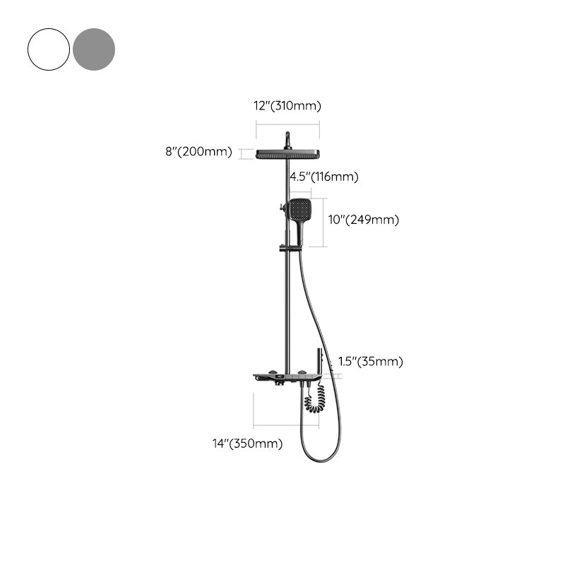 Valve Included Shower System Solid Color Dual Shower Head Shower Head Combo Clearhalo 'Bathroom Remodel & Bathroom Fixtures' 'Home Improvement' 'home_improvement' 'home_improvement_shower_faucets' 'Shower Faucets & Systems' 'shower_faucets' 'Showers & Bathtubs Plumbing' 'Showers & Bathtubs' 7157141