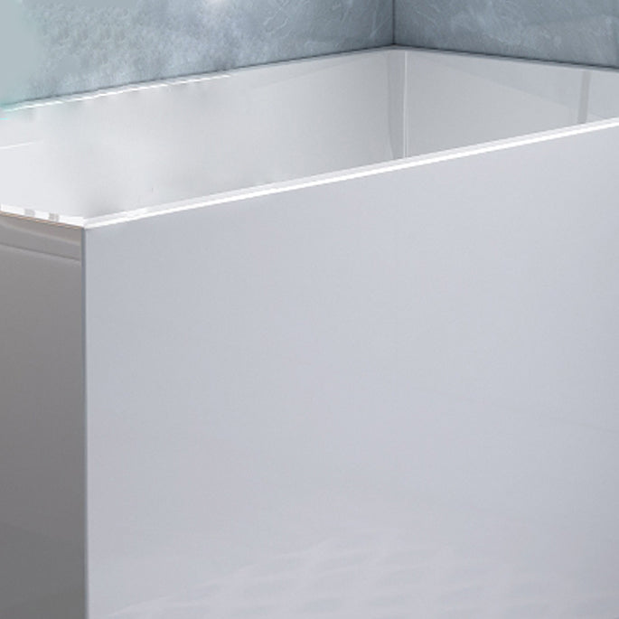 Acrylic Back to Wall Bathtub Stand Alone Modern Soaking Bath Clearhalo 'Bathroom Remodel & Bathroom Fixtures' 'Bathtubs' 'Home Improvement' 'home_improvement' 'home_improvement_bathtubs' 'Showers & Bathtubs' 7159070