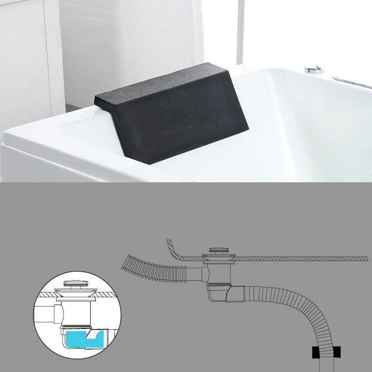 Freestanding Acrylic Bathtub Rectangular Modern Soaking Bath Clearhalo 'Bathroom Remodel & Bathroom Fixtures' 'Bathtubs' 'Home Improvement' 'home_improvement' 'home_improvement_bathtubs' 'Showers & Bathtubs' 7159089