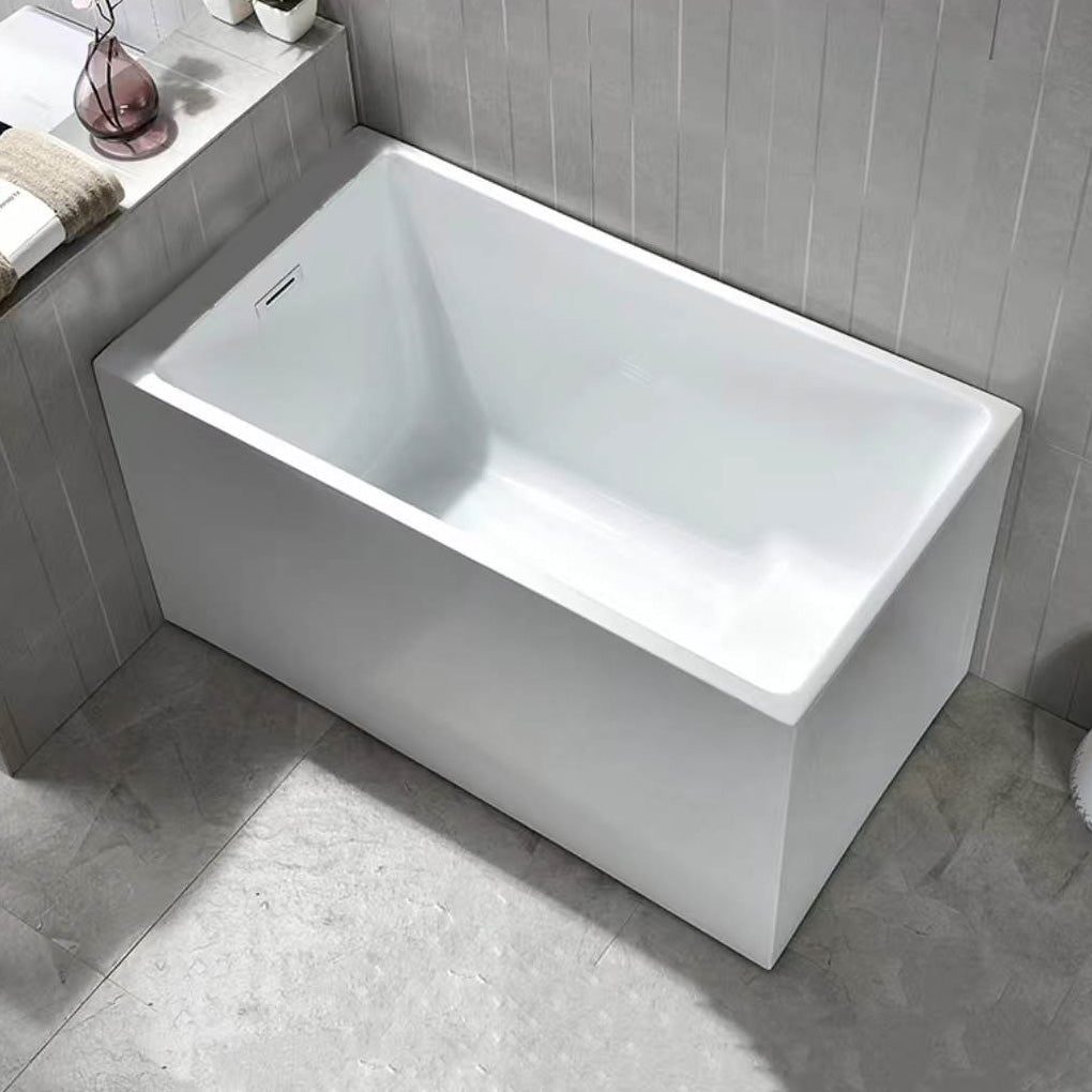 Flat Bottom Rectangular Bathtub Antique Finish Back to Wall Modern Bath Tub With Seat Tub Clearhalo 'Bathroom Remodel & Bathroom Fixtures' 'Bathtubs' 'Home Improvement' 'home_improvement' 'home_improvement_bathtubs' 'Showers & Bathtubs' 7159129