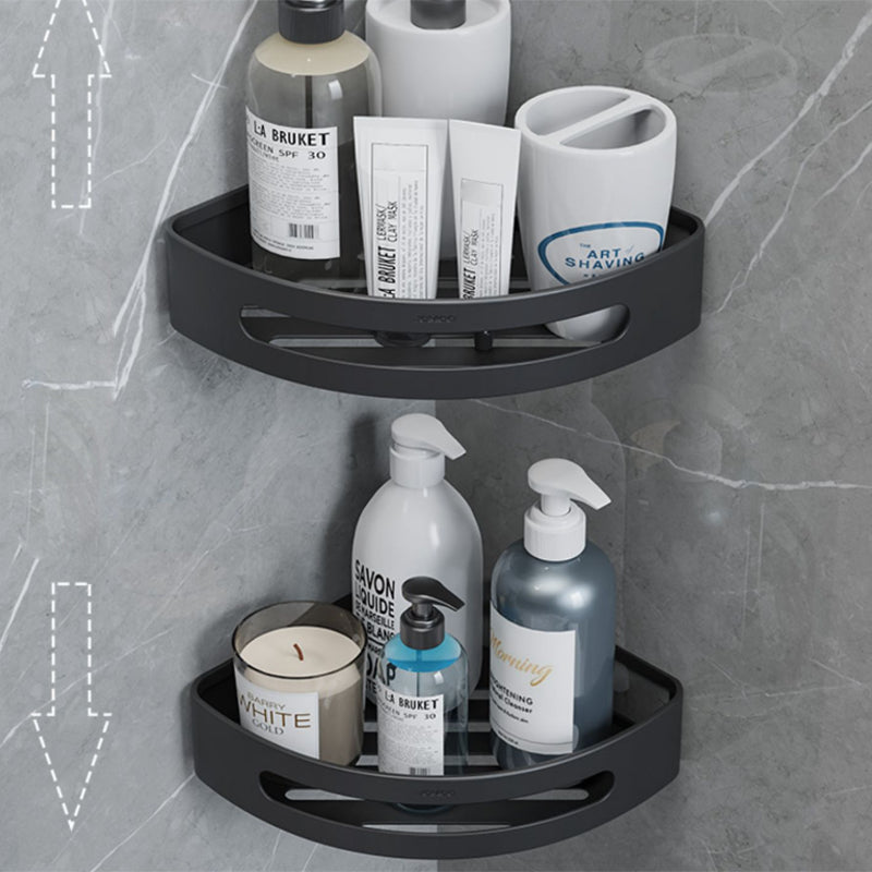 Modern Bathroom Accessory Kit Black Paper Holder Bath Shelf Bath Hardware Set Clearhalo 'Bathroom Hardware Sets' 'Bathroom Hardware' 'Bathroom Remodel & Bathroom Fixtures' 'bathroom_hardware_sets' 'Home Improvement' 'home_improvement' 'home_improvement_bathroom_hardware_sets' 7159209