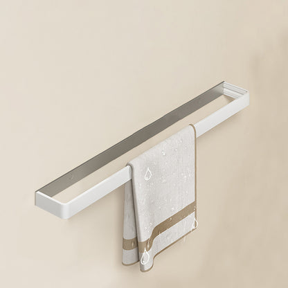 Modern Bath Hardware Set Paper Holder Towel Bar Bathroom Accessory Kit White/ Gray Towel Bar Clearhalo 'Bathroom Hardware Sets' 'Bathroom Hardware' 'Bathroom Remodel & Bathroom Fixtures' 'bathroom_hardware_sets' 'Home Improvement' 'home_improvement' 'home_improvement_bathroom_hardware_sets' 7159265