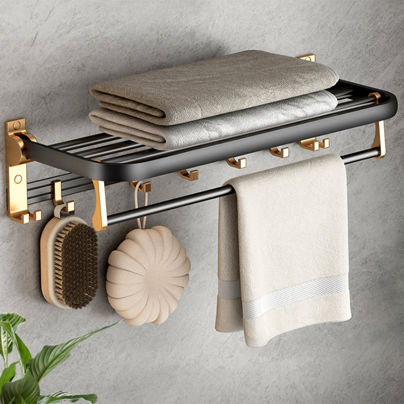 Modern Bathroom Accessory Kit Paper Holder Towel Bar Black Bath Hardware Set Towel Rack (24"L) Clearhalo 'Bathroom Hardware Sets' 'Bathroom Hardware' 'Bathroom Remodel & Bathroom Fixtures' 'bathroom_hardware_sets' 'Home Improvement' 'home_improvement' 'home_improvement_bathroom_hardware_sets' 7159342