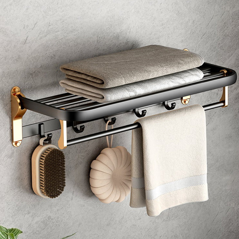 Modern Bathroom Accessory Kit Paper Holder Towel Bar Black Bath Hardware Set Towel Rack Clearhalo 'Bathroom Hardware Sets' 'Bathroom Hardware' 'Bathroom Remodel & Bathroom Fixtures' 'bathroom_hardware_sets' 'Home Improvement' 'home_improvement' 'home_improvement_bathroom_hardware_sets' 7159346