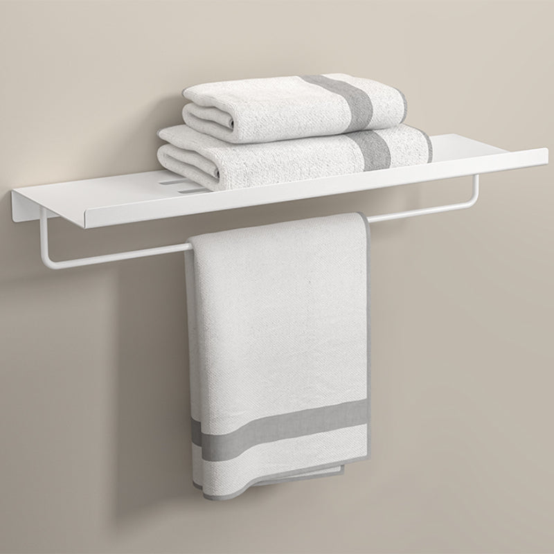 Modern White Bath Hardware Set Bath Shelf Paper Holder Bathroom Accessory Kit Clearhalo 'Bathroom Hardware Sets' 'Bathroom Hardware' 'Bathroom Remodel & Bathroom Fixtures' 'bathroom_hardware_sets' 'Home Improvement' 'home_improvement' 'home_improvement_bathroom_hardware_sets' 7159361