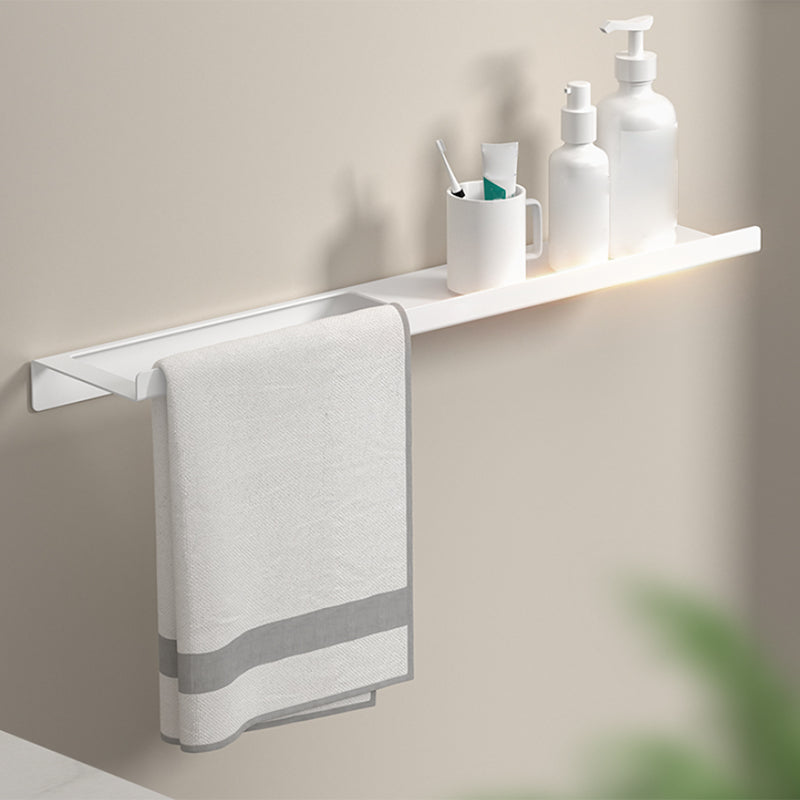 Modern White Bath Hardware Set Bath Shelf Paper Holder Bathroom Accessory Kit Clearhalo 'Bathroom Hardware Sets' 'Bathroom Hardware' 'Bathroom Remodel & Bathroom Fixtures' 'bathroom_hardware_sets' 'Home Improvement' 'home_improvement' 'home_improvement_bathroom_hardware_sets' 7159362