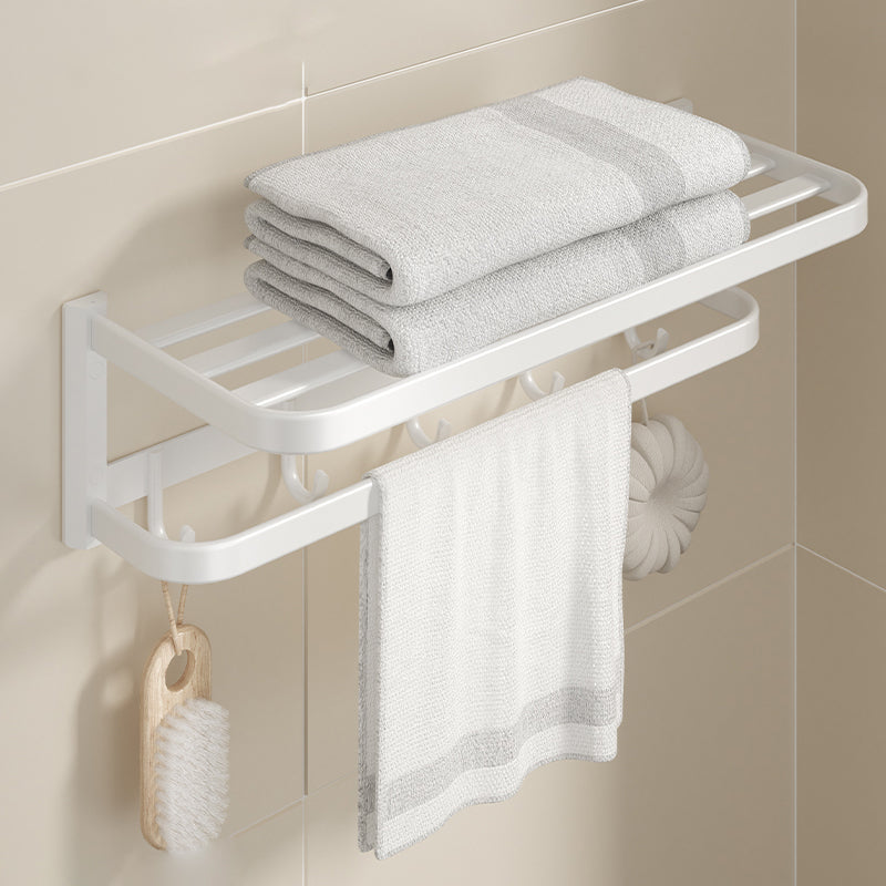 Modern White Bath Hardware Set Bath Shelf Paper Holder Bathroom Accessory Kit Beige Towel Rack Clearhalo 'Bathroom Hardware Sets' 'Bathroom Hardware' 'Bathroom Remodel & Bathroom Fixtures' 'bathroom_hardware_sets' 'Home Improvement' 'home_improvement' 'home_improvement_bathroom_hardware_sets' 7159368