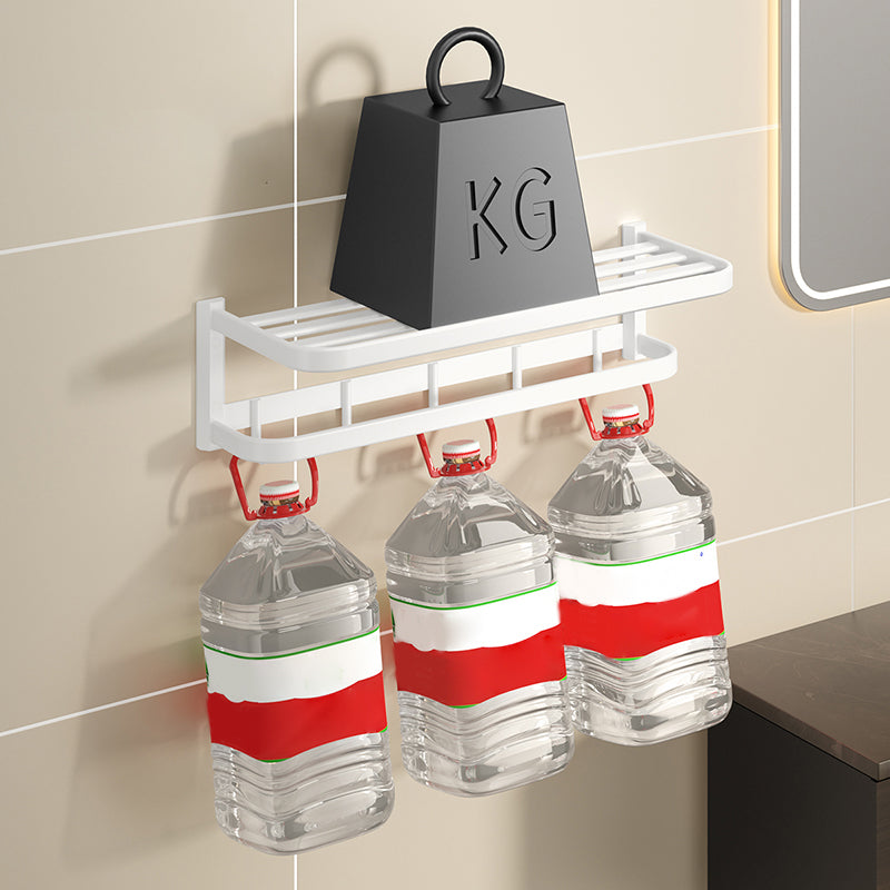 Modern White Bath Hardware Set Bath Shelf Paper Holder Bathroom Accessory Kit Clearhalo 'Bathroom Hardware Sets' 'Bathroom Hardware' 'Bathroom Remodel & Bathroom Fixtures' 'bathroom_hardware_sets' 'Home Improvement' 'home_improvement' 'home_improvement_bathroom_hardware_sets' 7159369