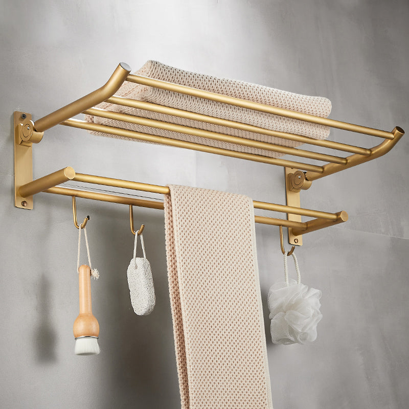 Modern Bathroom Accessory Kit Paper Holder Bath Shelf Gold Bath Hardware Set Clearhalo 'Bathroom Hardware Sets' 'Bathroom Hardware' 'Bathroom Remodel & Bathroom Fixtures' 'bathroom_hardware_sets' 'Home Improvement' 'home_improvement' 'home_improvement_bathroom_hardware_sets' 7159379