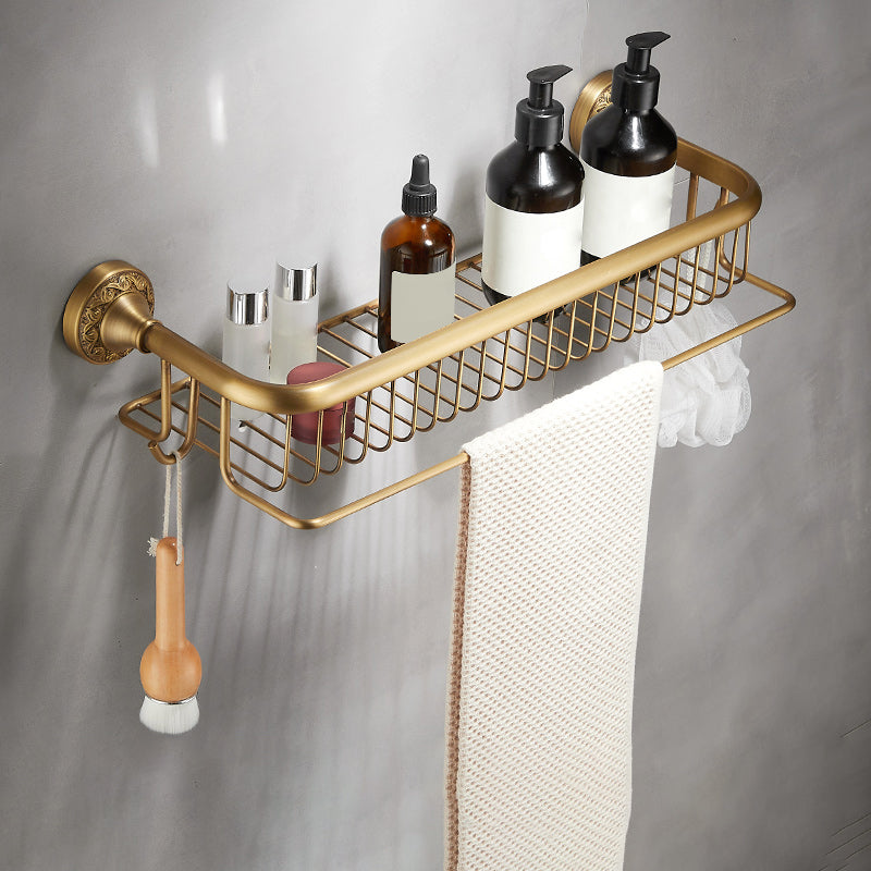 Modern Bathroom Accessory Kit Paper Holder Bath Shelf Gold Bath Hardware Set Storage Basket Clearhalo 'Bathroom Hardware Sets' 'Bathroom Hardware' 'Bathroom Remodel & Bathroom Fixtures' 'bathroom_hardware_sets' 'Home Improvement' 'home_improvement' 'home_improvement_bathroom_hardware_sets' 7159400