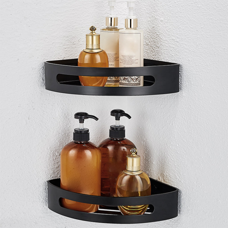 Modern Black Bathroom Accessory Kit Towel Bar Bath Shelf Bath Hardware Set Clearhalo 'Bathroom Hardware Sets' 'Bathroom Hardware' 'Bathroom Remodel & Bathroom Fixtures' 'bathroom_hardware_sets' 'Home Improvement' 'home_improvement' 'home_improvement_bathroom_hardware_sets' 7159452