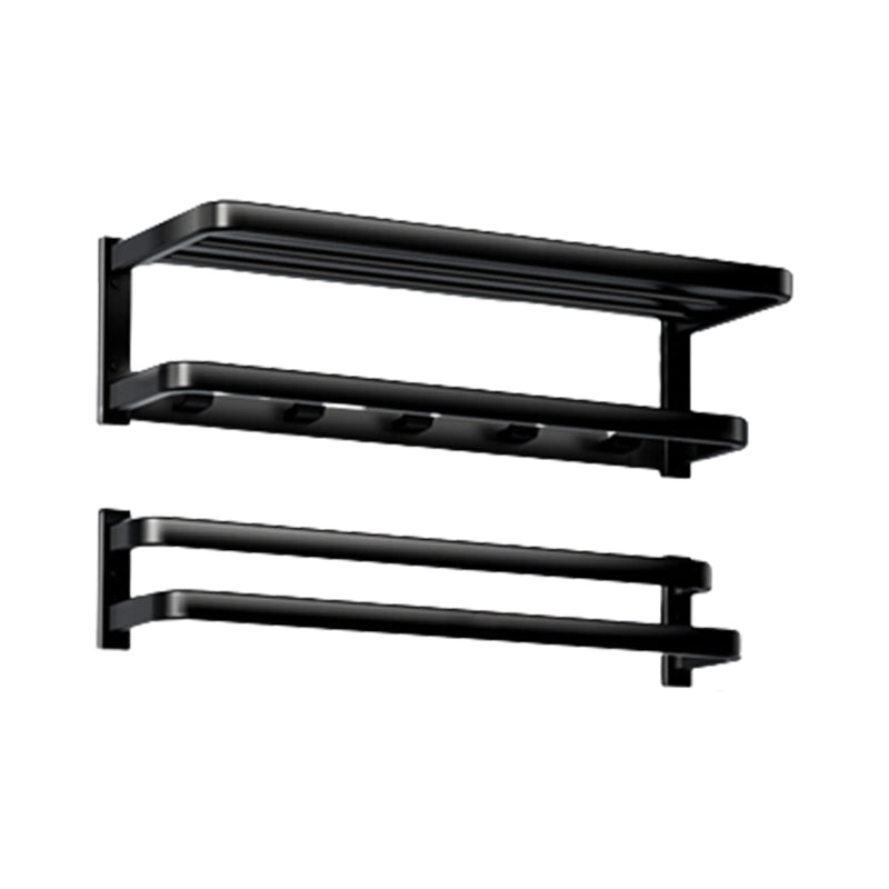 Modern Bathroom Set Towel Bar Paper Holder Black Bathroom Accessory Kit Clearhalo 'Bathroom Hardware Sets' 'Bathroom Hardware' 'Bathroom Remodel & Bathroom Fixtures' 'bathroom_hardware_sets' 'Home Improvement' 'home_improvement' 'home_improvement_bathroom_hardware_sets' 7159517