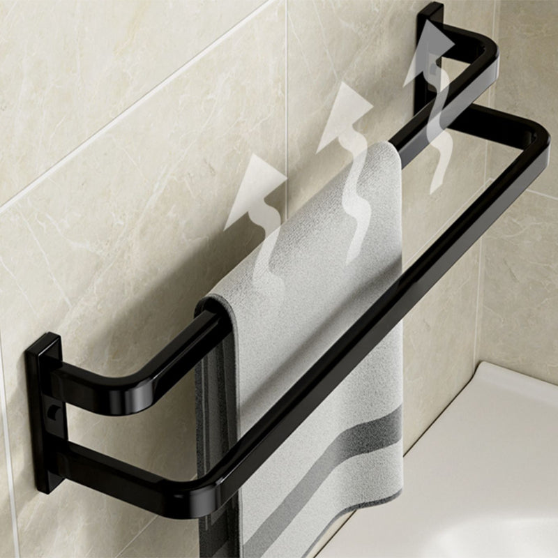 Modern Bathroom Set Towel Bar Paper Holder Black Bathroom Accessory Kit Clearhalo 'Bathroom Hardware Sets' 'Bathroom Hardware' 'Bathroom Remodel & Bathroom Fixtures' 'bathroom_hardware_sets' 'Home Improvement' 'home_improvement' 'home_improvement_bathroom_hardware_sets' 7159522