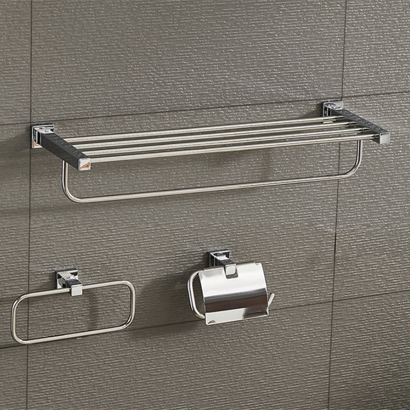 Modern Bathroom Accessories Hardware Set Paper Holder Stainless Steel Bathroom Set Clearhalo 'Bathroom Hardware Sets' 'Bathroom Hardware' 'Bathroom Remodel & Bathroom Fixtures' 'bathroom_hardware_sets' 'Home Improvement' 'home_improvement' 'home_improvement_bathroom_hardware_sets' 7159611