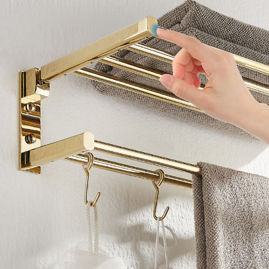 Traditional Brass Bathroom Accessory Set Polished Metal Bathroom Hardware Clearhalo 'Bathroom Hardware Sets' 'Bathroom Hardware' 'Bathroom Remodel & Bathroom Fixtures' 'bathroom_hardware_sets' 'Home Improvement' 'home_improvement' 'home_improvement_bathroom_hardware_sets' 7159740