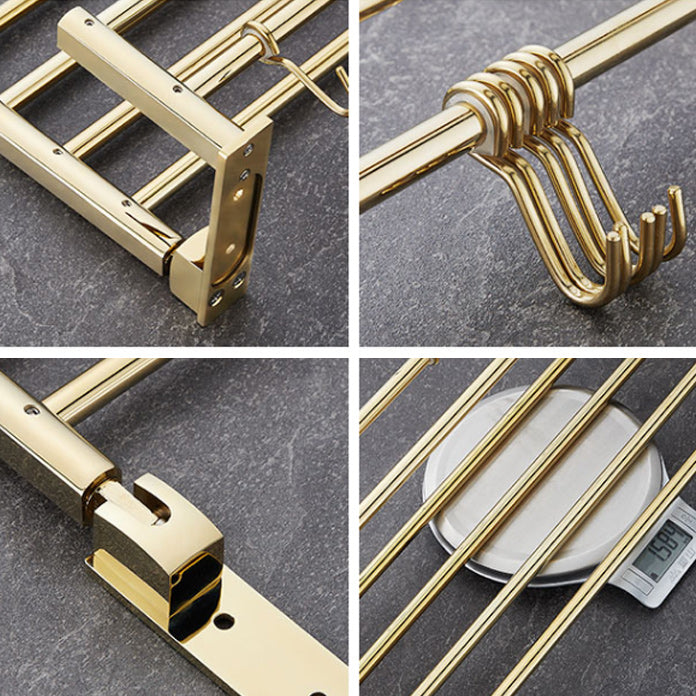 Traditional Brass Bathroom Accessory Set Polished Metal Bathroom Hardware Clearhalo 'Bathroom Hardware Sets' 'Bathroom Hardware' 'Bathroom Remodel & Bathroom Fixtures' 'bathroom_hardware_sets' 'Home Improvement' 'home_improvement' 'home_improvement_bathroom_hardware_sets' 7159741