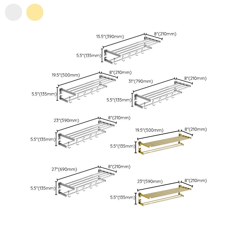 Traditional Brass Bathroom Accessory Set Polished Metal Bathroom Hardware Clearhalo 'Bathroom Hardware Sets' 'Bathroom Hardware' 'Bathroom Remodel & Bathroom Fixtures' 'bathroom_hardware_sets' 'Home Improvement' 'home_improvement' 'home_improvement_bathroom_hardware_sets' 7159743