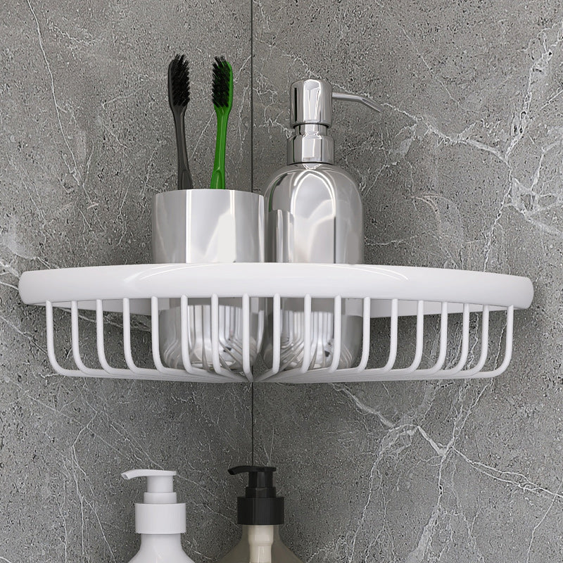 Matte Metal Bathroom Accessory Set 2 Piece Modern Bath Shelf White 1 Piece Clearhalo 'Bathroom Hardware Sets' 'Bathroom Hardware' 'Bathroom Remodel & Bathroom Fixtures' 'bathroom_hardware_sets' 'Home Improvement' 'home_improvement' 'home_improvement_bathroom_hardware_sets' 7159747