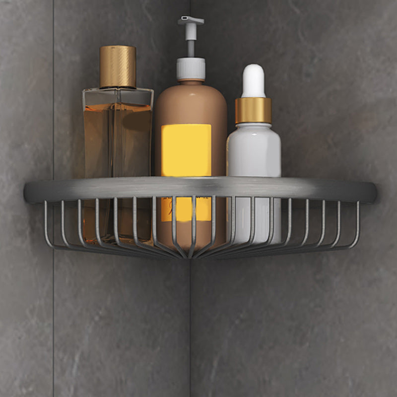 Matte Metal Bathroom Accessory Set 2 Piece Modern Bath Shelf Grey 1 Piece Clearhalo 'Bathroom Hardware Sets' 'Bathroom Hardware' 'Bathroom Remodel & Bathroom Fixtures' 'bathroom_hardware_sets' 'Home Improvement' 'home_improvement' 'home_improvement_bathroom_hardware_sets' 7159748