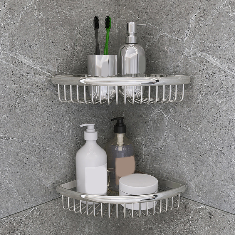 Matte Metal Bathroom Accessory Set 2 Piece Modern Bath Shelf Clearhalo 'Bathroom Hardware Sets' 'Bathroom Hardware' 'Bathroom Remodel & Bathroom Fixtures' 'bathroom_hardware_sets' 'Home Improvement' 'home_improvement' 'home_improvement_bathroom_hardware_sets' 7159749