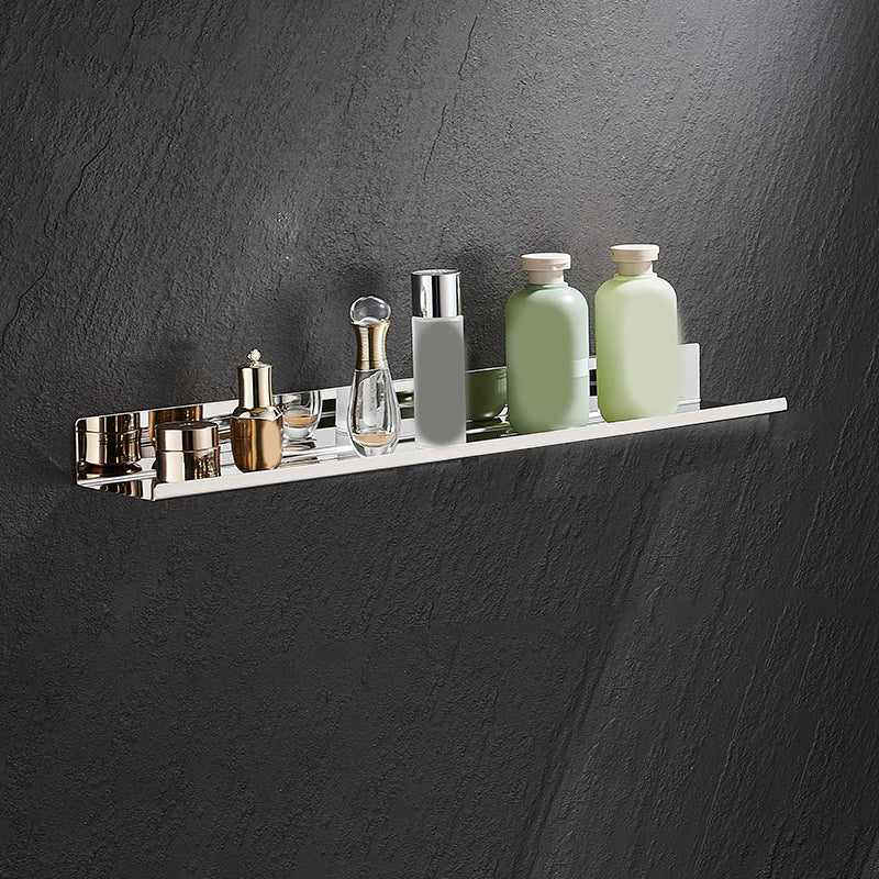 Modernism Rectangular Bath Shelf in Stainless Steel Polished Chrome Bathroom Hardware Set 20" 1 Piece Clearhalo 'Bathroom Hardware Sets' 'Bathroom Hardware' 'Bathroom Remodel & Bathroom Fixtures' 'bathroom_hardware_sets' 'Home Improvement' 'home_improvement' 'home_improvement_bathroom_hardware_sets' 7159902