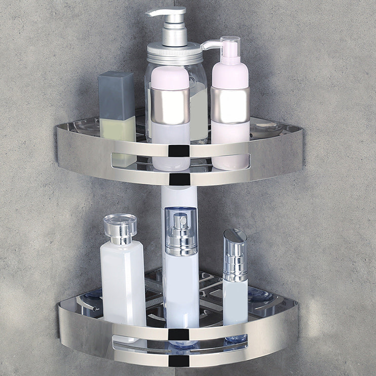 Stainless Steel Bathroom Hardware Set Modern 3 Piece Bath Shelf Clearhalo 'Bathroom Hardware Sets' 'Bathroom Hardware' 'Bathroom Remodel & Bathroom Fixtures' 'bathroom_hardware_sets' 'Home Improvement' 'home_improvement' 'home_improvement_bathroom_hardware_sets' 7160075