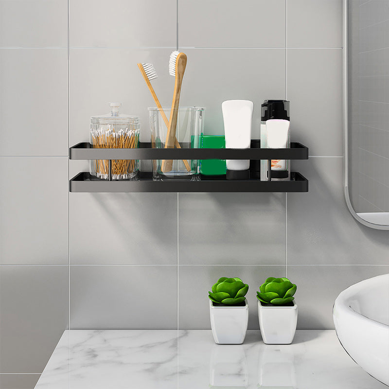 Matte Black Bathroom Set Modern 1/2 - Piece Anti-rust Bath Shelf - Clearhalo