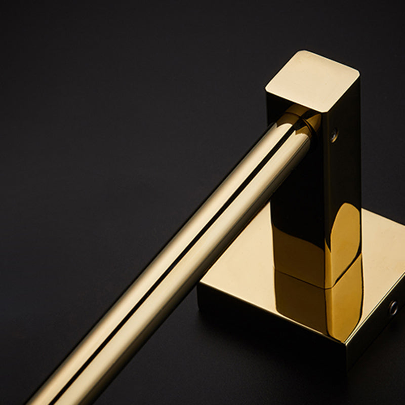 Polished Brass Classic Bathroom Accessory with Bath Shelf/Towel Bar & Paper Holder Clearhalo 'Bathroom Hardware Sets' 'Bathroom Hardware' 'Bathroom Remodel & Bathroom Fixtures' 'bathroom_hardware_sets' 'Home Improvement' 'home_improvement' 'home_improvement_bathroom_hardware_sets' 7160348