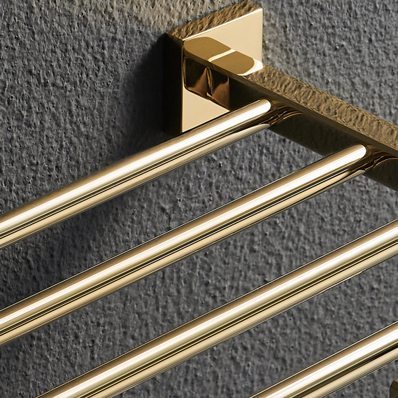 Polished Brass Classic Bathroom Accessory with Bath Shelf/Towel Bar & Paper Holder Clearhalo 'Bathroom Hardware Sets' 'Bathroom Hardware' 'Bathroom Remodel & Bathroom Fixtures' 'bathroom_hardware_sets' 'Home Improvement' 'home_improvement' 'home_improvement_bathroom_hardware_sets' 7160351