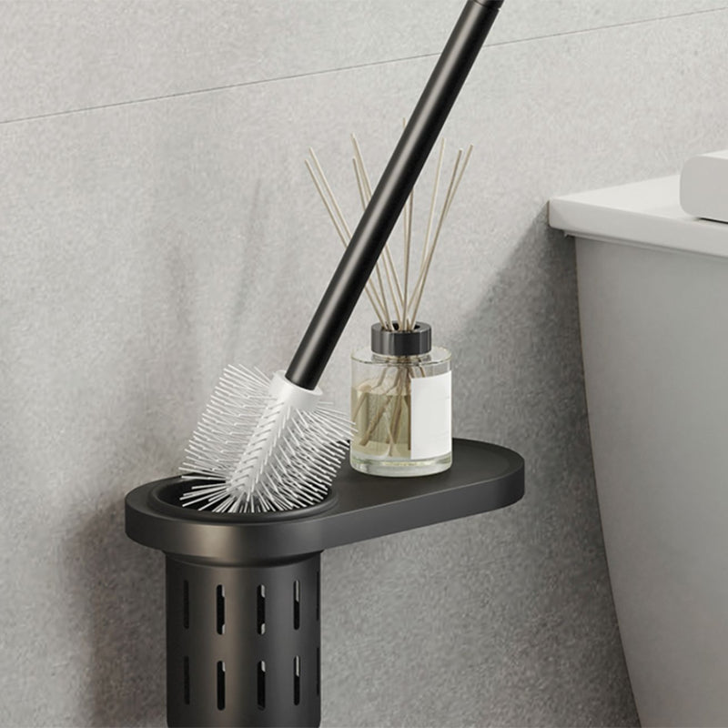 Modern Bath Hardware Set Black Bath Shelf Paper Holder Bathroom Accessory Kit Clearhalo 'Bathroom Hardware Sets' 'Bathroom Hardware' 'Bathroom Remodel & Bathroom Fixtures' 'bathroom_hardware_sets' 'Home Improvement' 'home_improvement' 'home_improvement_bathroom_hardware_sets' 7164182