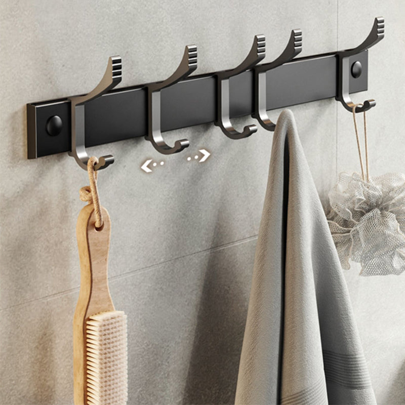 Modern Bath Hardware Set Black Bath Shelf Paper Holder Bathroom Accessory Kit Clearhalo 'Bathroom Hardware Sets' 'Bathroom Hardware' 'Bathroom Remodel & Bathroom Fixtures' 'bathroom_hardware_sets' 'Home Improvement' 'home_improvement' 'home_improvement_bathroom_hardware_sets' 7164185