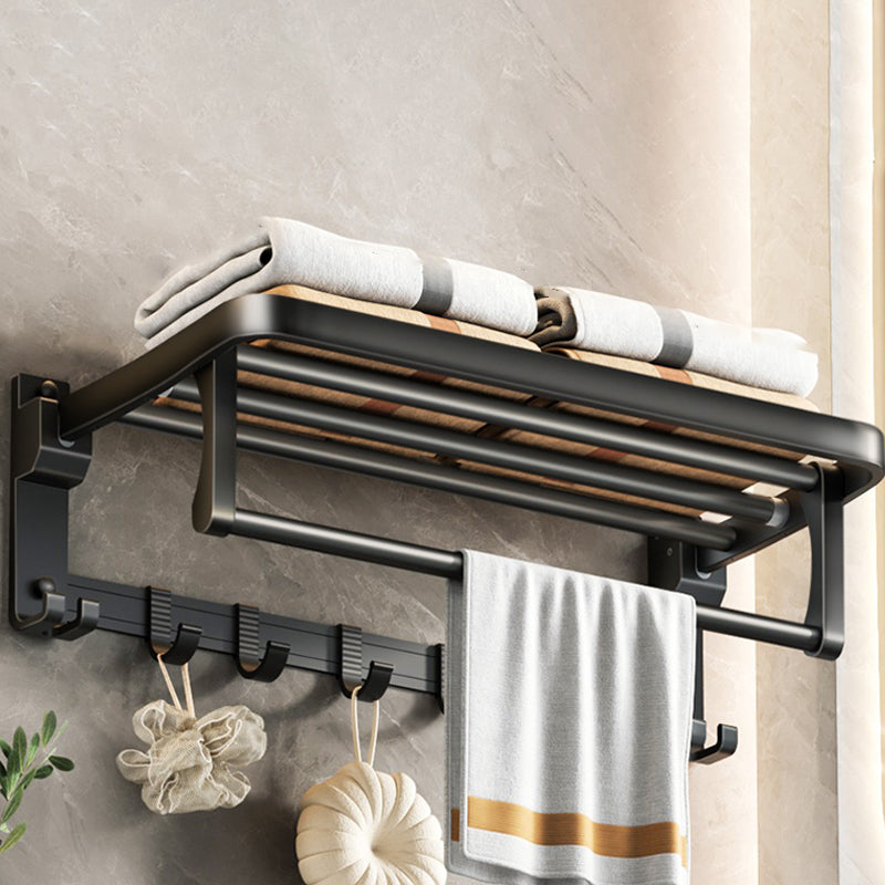 Modern Bath Hardware Set Black Bath Shelf Paper Holder Bathroom Accessory Kit Clearhalo 'Bathroom Hardware Sets' 'Bathroom Hardware' 'Bathroom Remodel & Bathroom Fixtures' 'bathroom_hardware_sets' 'Home Improvement' 'home_improvement' 'home_improvement_bathroom_hardware_sets' 7164191