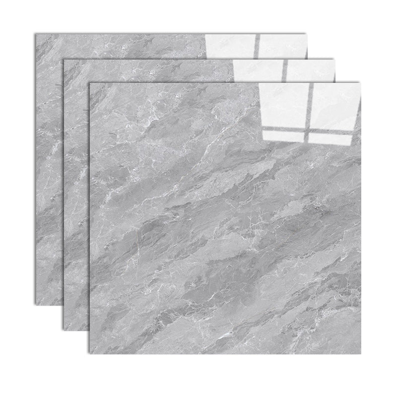 Modern Style Floor Tile Square Waterproof Straight Edge Floor Tile White-Gray 63 Pieces Clearhalo 'Floor Tiles & Wall Tiles' 'floor_tiles_wall_tiles' 'Flooring 'Home Improvement' 'home_improvement' 'home_improvement_floor_tiles_wall_tiles' Walls and Ceiling' 7165675