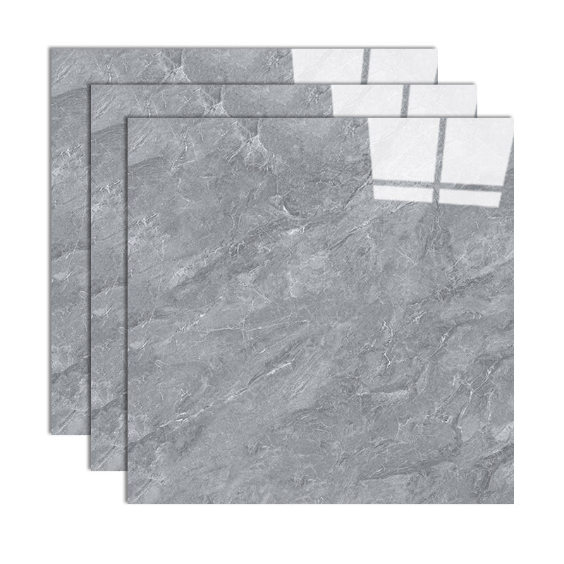 Modern Style Floor Tile Square Waterproof Straight Edge Floor Tile Light Gray-Black Clearhalo 'Floor Tiles & Wall Tiles' 'floor_tiles_wall_tiles' 'Flooring 'Home Improvement' 'home_improvement' 'home_improvement_floor_tiles_wall_tiles' Walls and Ceiling' 7165683