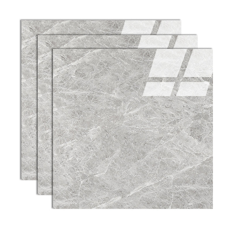 Modern Style Floor Tile Square Waterproof Straight Edge Floor Tile Light Heather Gray Clearhalo 'Floor Tiles & Wall Tiles' 'floor_tiles_wall_tiles' 'Flooring 'Home Improvement' 'home_improvement' 'home_improvement_floor_tiles_wall_tiles' Walls and Ceiling' 7165686