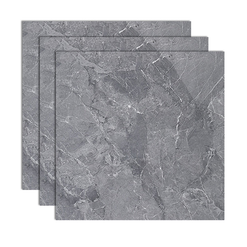 Modern Style Floor Tile Square Waterproof Straight Edge Floor Tile Dark Gray-Black Clearhalo 'Floor Tiles & Wall Tiles' 'floor_tiles_wall_tiles' 'Flooring 'Home Improvement' 'home_improvement' 'home_improvement_floor_tiles_wall_tiles' Walls and Ceiling' 7165694