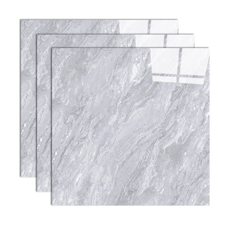 Modern Style Floor Tile Square Waterproof Straight Edge Floor Tile White-Gray Clearhalo 'Floor Tiles & Wall Tiles' 'floor_tiles_wall_tiles' 'Flooring 'Home Improvement' 'home_improvement' 'home_improvement_floor_tiles_wall_tiles' Walls and Ceiling' 7165696