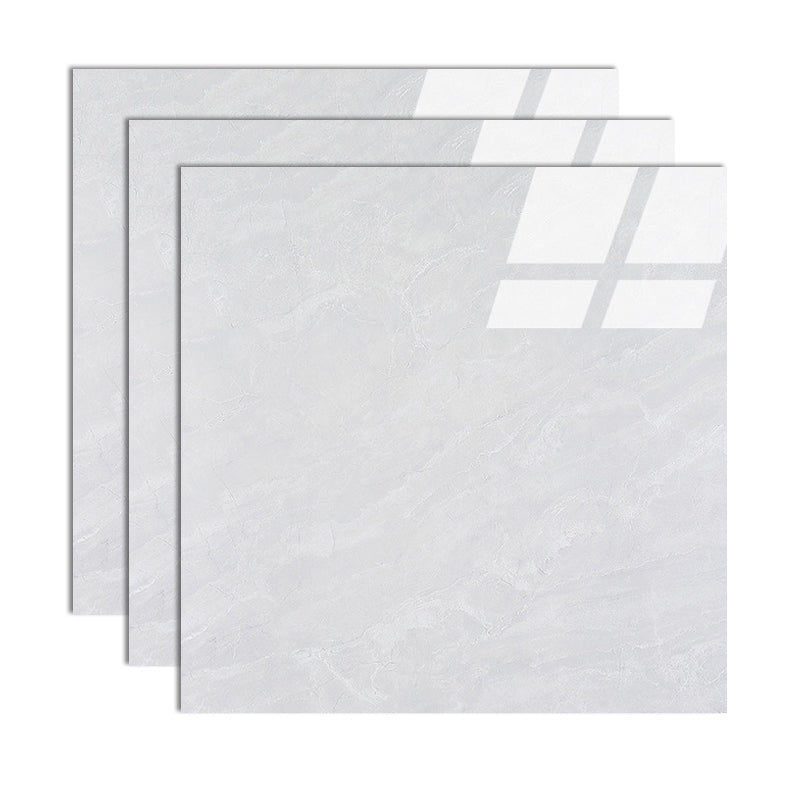 Modern Style Floor Tile Square Waterproof Straight Edge Floor Tile Light Gray-White Clearhalo 'Floor Tiles & Wall Tiles' 'floor_tiles_wall_tiles' 'Flooring 'Home Improvement' 'home_improvement' 'home_improvement_floor_tiles_wall_tiles' Walls and Ceiling' 7165700