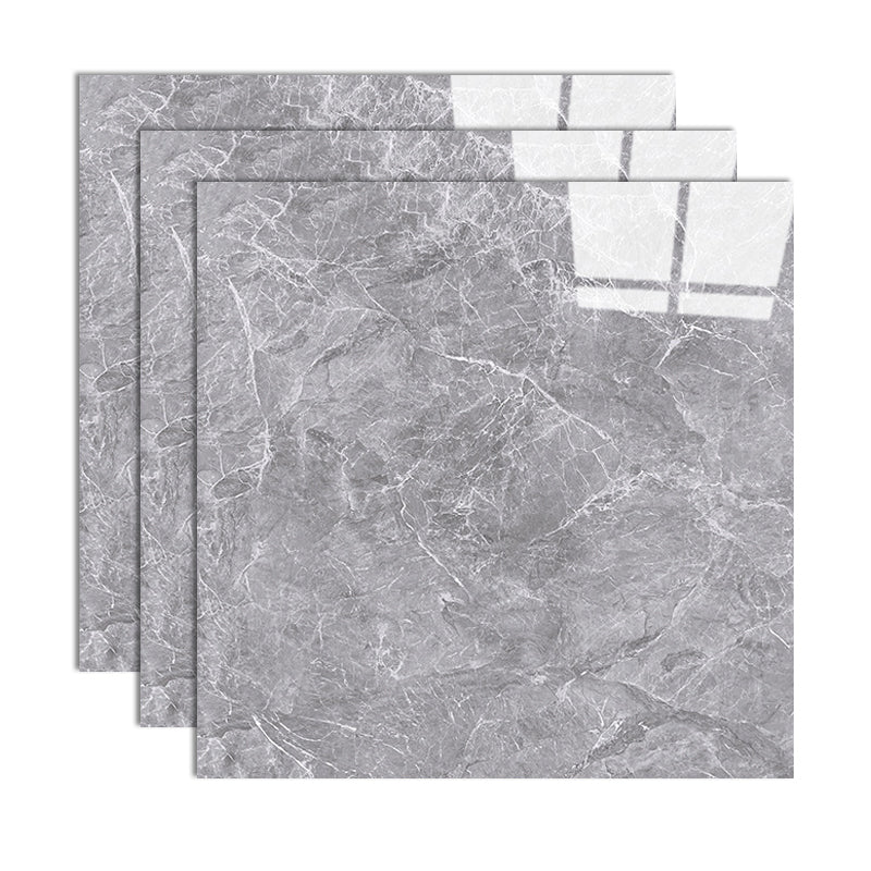 Modern Style Floor Tile Square Waterproof Straight Edge Floor Tile Dark Gray-White Clearhalo 'Floor Tiles & Wall Tiles' 'floor_tiles_wall_tiles' 'Flooring 'Home Improvement' 'home_improvement' 'home_improvement_floor_tiles_wall_tiles' Walls and Ceiling' 7165702